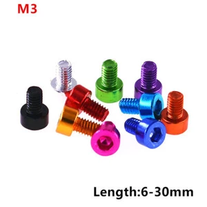 Aluminum Alloy Socket Cap Head Screws Hex Allen Key Bolts Anodisation M3 3mm - Picture 1 of 7