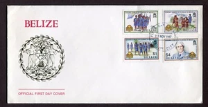 BELIZE 1987, GIRL GUIDES GOLDEN JUBILEE, Scott 873-876 on F.D.C. - Picture 1 of 1