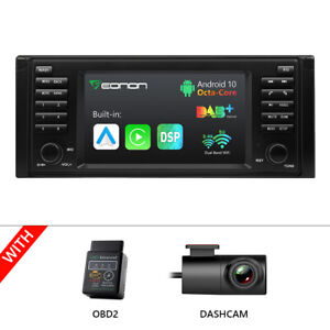 OBD+DVR+For BMW E39 7" Android 8-Core Car Radio Sat Nav Stereo DAB Head Unit RDS