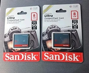 (Set Of 2) SanDisk Ultra CompactFlash 8 GB Memory Card 30MB/s - Picture 1 of 2