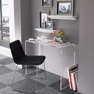 Tavolino Consolle Tavolo Scrivania Plexiglass Trasparente Sala Arredo 60x33x75H - Foto 1 di 1