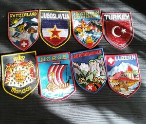 Vintage Travel Patches Mixed Lot Of 8 FREE POST IN OZ - Picture 1 of 4