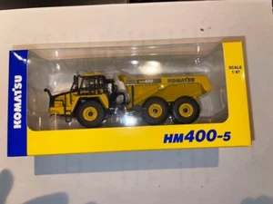 Mini coche de juguete Komatsu HM400-5 modelo fundido a presión 1/87 camión de volteo articulado exclusivo - Imagen 1 de 4