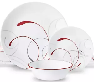 Juego de vajilla redonda Corelle 24 piezas Vitrelle Glass Splendor servicio para 8 - Imagen 1 de 4