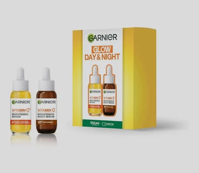 Garnier Vitamin C Face Serum Duo – Day & Night Brightening Gift Set