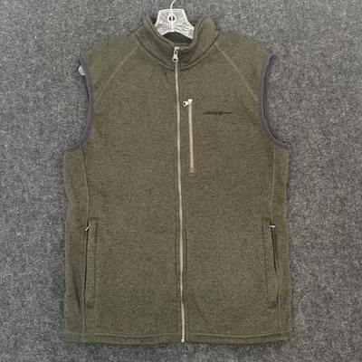 Chaleco Eddie Bauer Para Hombre Medio Verde Polar Cremallera Completa Sin Mangas Aire Libre Senderismo Foto 1 de 4