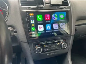 Autoradio Android 9" per VW Golf 6 GPS Navi Bluetooth WiFi CarPlay MirrorLink - Foto 1 di 8