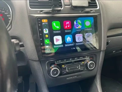 Autoradio Android 9" per VW Golf 6 GPS Navi Bluetooth WiFi CarPlay MirrorLink - Immagine 1 di 4