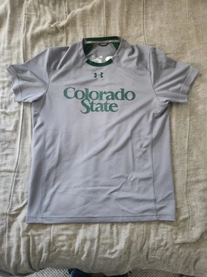 Gray And Green Under Armour Colorado State Rams  T-shirt Size L - Image 1 of 4