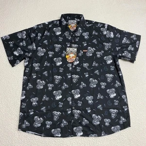 Camisa Dixxon Flannel Company Para Hombre 3XL Negra Botón Estampado The Moot Engine - Imagen 1 de 8