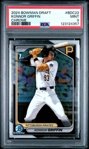 2024 Bowman Chrome Konnor Griffin #BDC22 1st RC Prospect PSA 9 Mint - Pirates - Bild 1 von 2