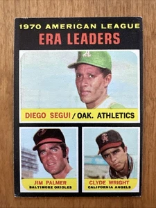 1971 Topps - Leaders Jim Palmer, Clyde Wright, Diego Segui #67 EX **JHCARDS** - Picture 1 of 2