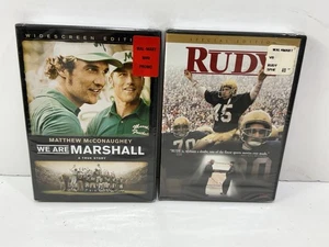 We Are Marshall (DVD, 2007, Widescreen) NEW & Rudy (DVD, 1993) Special Ed. NEW - Picture 1 of 12