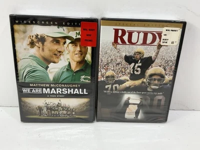 We Are Marshall (DVD, 2007, Widescreen) NEW &  Rudy (DVD, 1993) Special Ed. NEW - Image 1 of 4