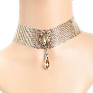 Anhänger Metall breit Punk Halskette Choker Latzkette Statement - Bild 1 von 5