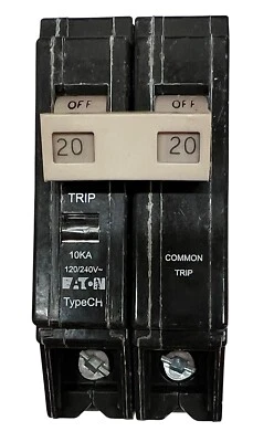 Cutler Hammer Box Of 5 CHF220 Double Pole Circuit Breakers 20A,120/240V - Image 1 of 4
