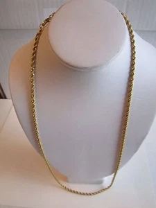 ERWIN PEARL GOLD PLATED ROPE CHAIN NECKLACE - 28" LONG - 29 GRAMS - TUB OFCC - Picture 1 of 2