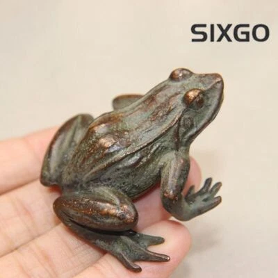 chinese copper statue figure frog tea pet incense burner holder home decoration - Image 1 of 4