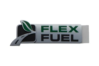 Ford Escape F150 Flex Fuel Chrome Green Emblem Trunk Fender Door OE 8C2Z1642528B - Image 1 of 3
