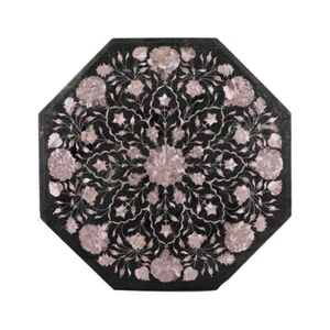 Table Top Inlay Marble Pietra Dura Art dining coffee table Cyber Monday Gift 12" - Picture 1 of 3