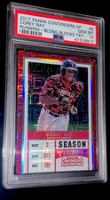 2017 Panini Contenders Draft Picks Corey Ray 9/10 Bldng Blocks Tkt  PSA 10 POP 1