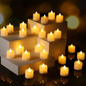 Candele a LED 24 Candeline Senza Fiamma Candele Elettriche Con Luce Intermittent - Foto 1 di 4