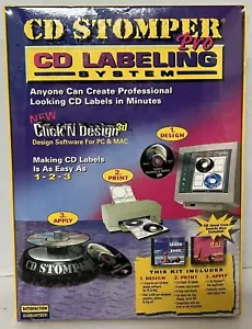 CD Stomper Pro CD Label Design Applicator System - Kit is New & Sealed - Picture 1 of 3