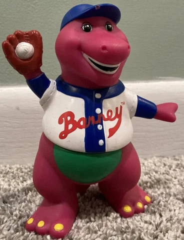 Vintage Barney the Dinosaur Baseball Lyons Figure purple dinosaur collectible Cover