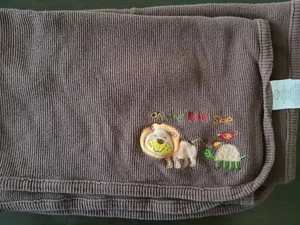 Koala Baby Brown Thermal Blanket On The Wild Side Lion Turtle Waffle Weave Lovey - Picture 1 of 6