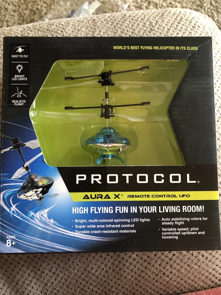 Protocol Remote Control Aura Blue UFO Colored Spinning LED Lights - Image 1 of 1