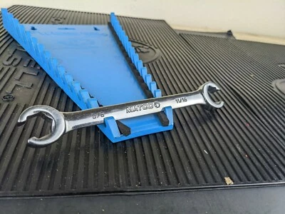 #aq492 MATCO TOOLS 5/8" X 11/16" DOUBLE SIDED 6PT FLARENUT WRENCH RF20226 USA - Image 1 of 4