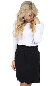 Falda Seersucker Lisa Vieira Lauren James Nueva con Etiquetas Talla XS Negra - Imagen 1 de 12