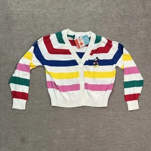 Women's Disney 100 Retro Reimagined Striped Graphic Cardigan Pick Your Size! - Picture 1 of 6