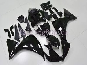 Gloss Black ABS Plastic Injection Drilled Fairing Kit Fit for 2012-2014 YZF R1 - Picture 1 of 9