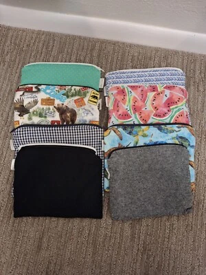 Лот из 8 тканевых многоразовых сумок для закусок сэндвичей ручной работы с подкладкой - Изображение 1 из 4