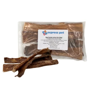 Beef Gullet Flat Jerky Dog Treat Chew High Protein Natural Dried Hypoallergenic - Picture 1 of 6