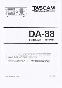 Service Manual-Anleitung für Tascam DA-88 - Picture 1 of 1