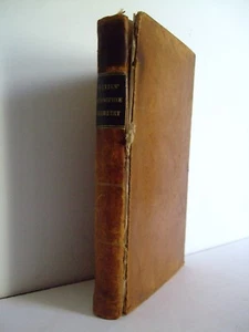 1851 Elements of Descriptive Geometry by Charles Davies. Leather, with Charts. - Bild 1 von 11