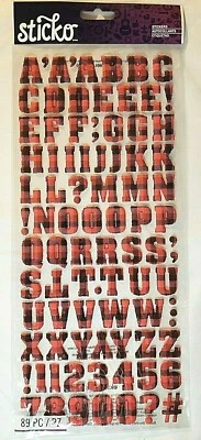 EK SUCCESS Sticko PLAID ALPHA LARGE - 89 pcs Foto 1 de 3