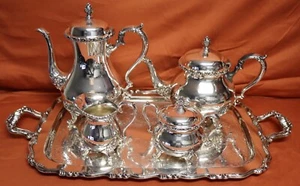 Vintage Oneida Webster/Wilcox Gräfin versilbertes Tee-Set 5-teilig. Tag 366p - Bild 1 von 24