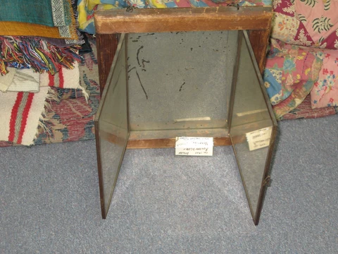 Antique Victorian Wood Frame Tri Fold Mirror Japanese 4071 Brevet Cover