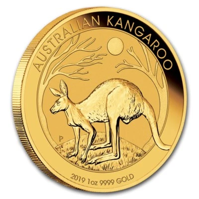 CH/GEM BU 1 oz. Moneda de oro canguro australiano 2019 de 100 dólares 1 onza .9999 Foto 1 de 2