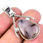 Montana Agate Pendant 925 Solid Sterling Silver Gemstone Handmade Jewelry 165