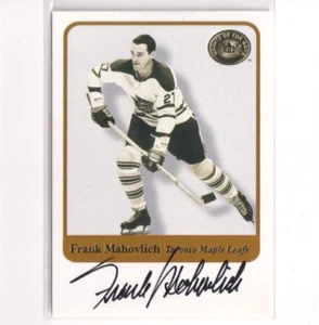 2001-02 Fleer Greats Of The Game AUTO Frank Mahovlich Toronto Maple Leafs - Picture 1 of 2