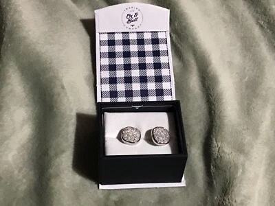 ox and bull trading co. Coin edge stainless steel cuff link  new in box - Image 1 of 4