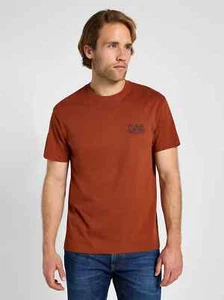 LEE JEANS MAGLIA UOMO MANICA CORTA RELAXED Logo Tee   SWEET_MAPLE LMG0045 - Foto 1 di 5
