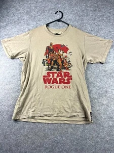 Star Wars Uniqlo Mens T Shirt Large Brown rogue one Crew Neck Cotton - Imagen 1 de 8