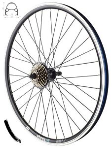 26 inch Mountain Bike Rear Wheel Hybrid +6 or 7 Speed Freewheel 14-28T Rim Brake