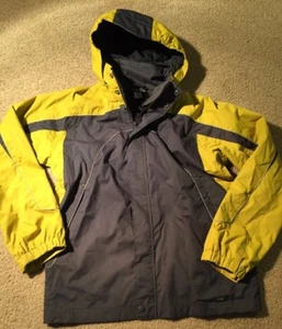 REI Boys Green Gray Light Weight Hooded Rain Jacket Shell XL Youth 18 Shell only - Picture 1 of 12