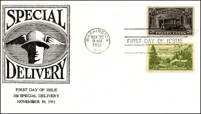 Scott E19 20 Cents Special Delivery Anderson FDC Unaddressed - Image 1 of 2